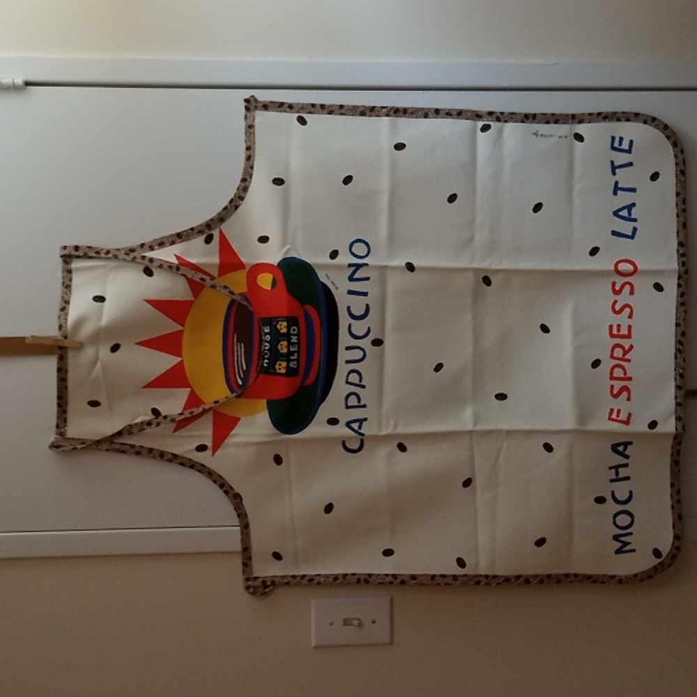 Brown House Blend Cappuccino Coffee Apron NWOT